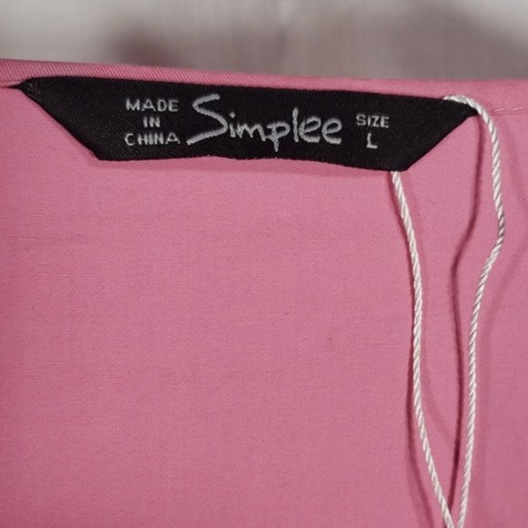 [Simplee] Wrap Front Tie Shirt L - Picture 5 of 8